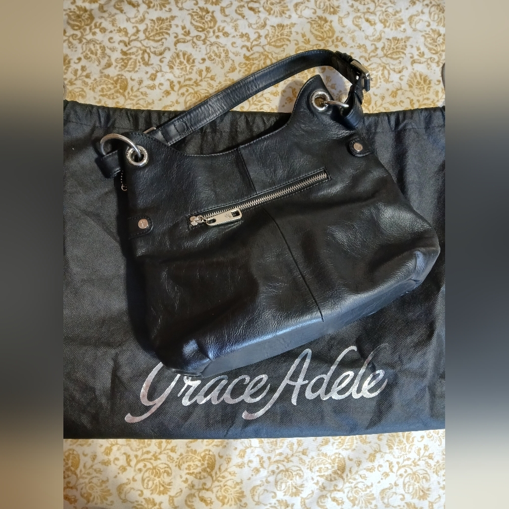 Grace Adele Black Shoulder Bag - image 5